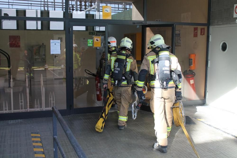 Simulacro en central de EDP en La Corredoria