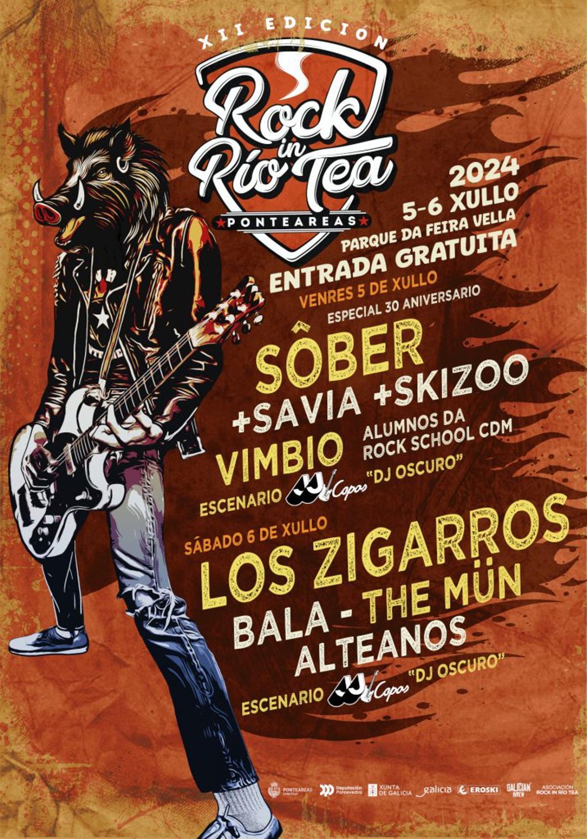 Cartel del Rock in Río Tea 2024.
