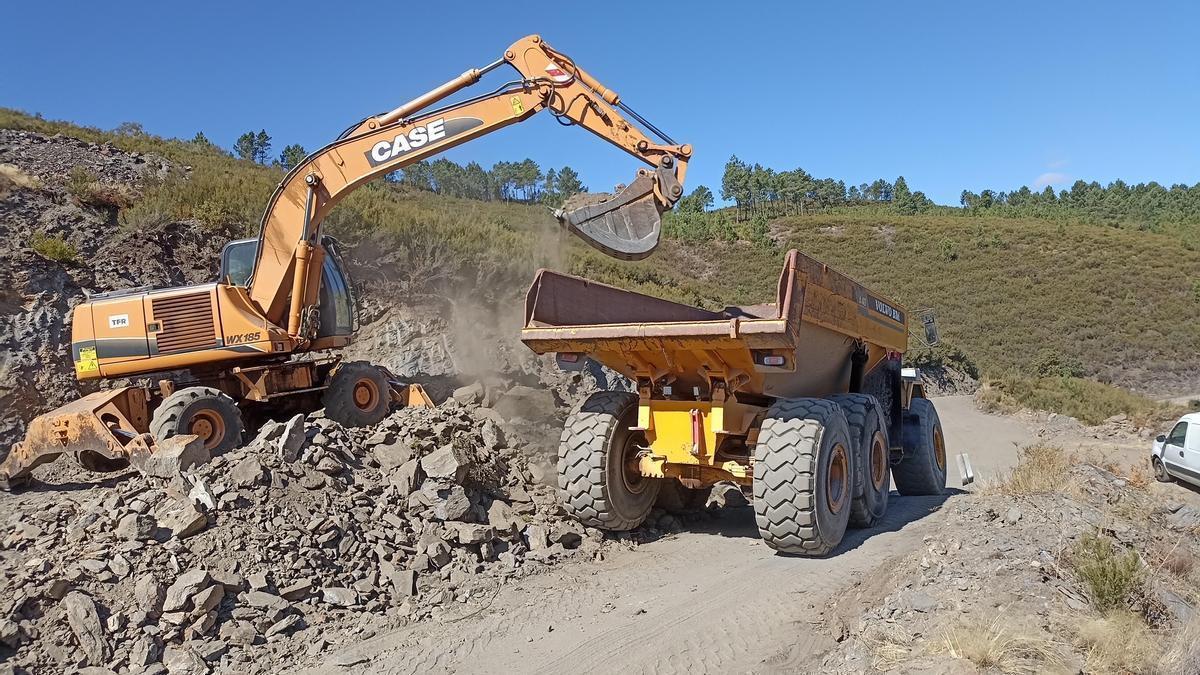 Trabajos en la mina de wolframio de Eurobattery Minerals en A Gudiña.