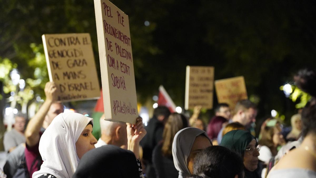Xàtiva acoge una concentración de apoyo al pueblo palestino