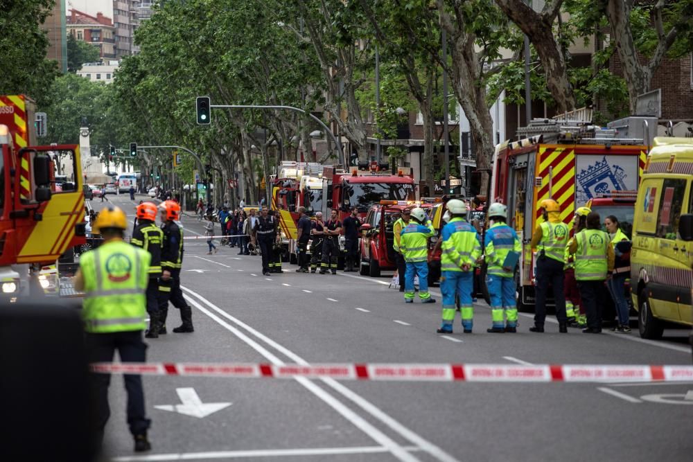 Derrumbe en un edificio de Madrid