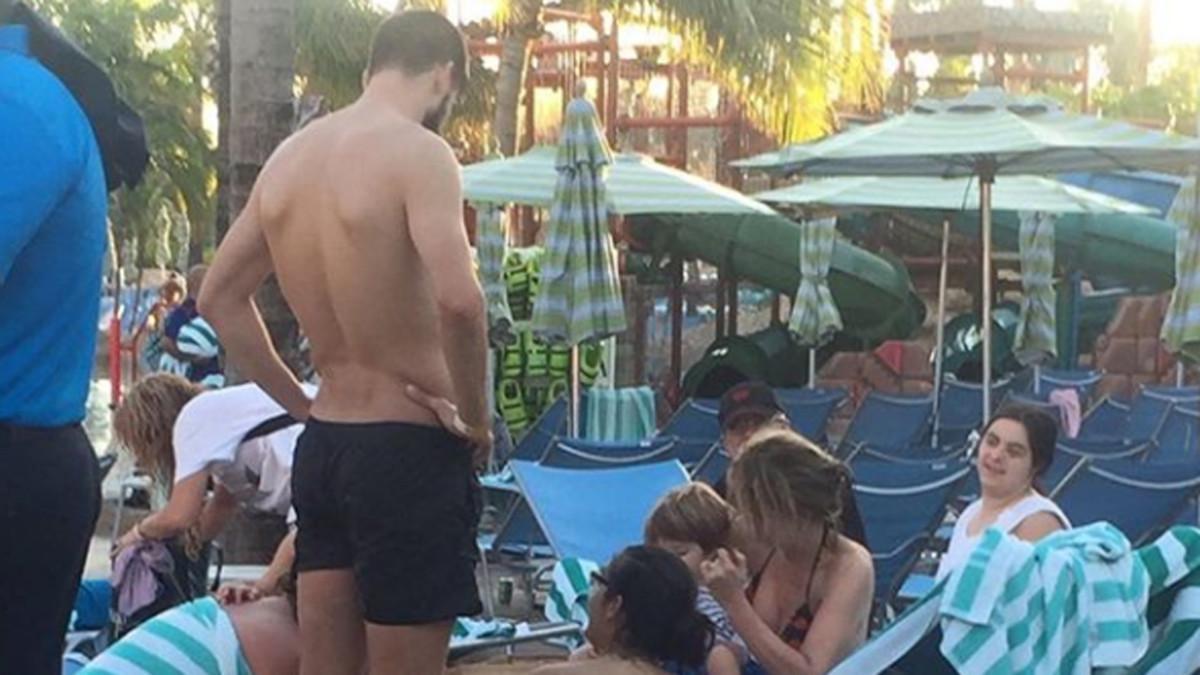 Gerard Piqué, Shakira y su familia durante su estancia en Las Bahamas en las pasadas navidades