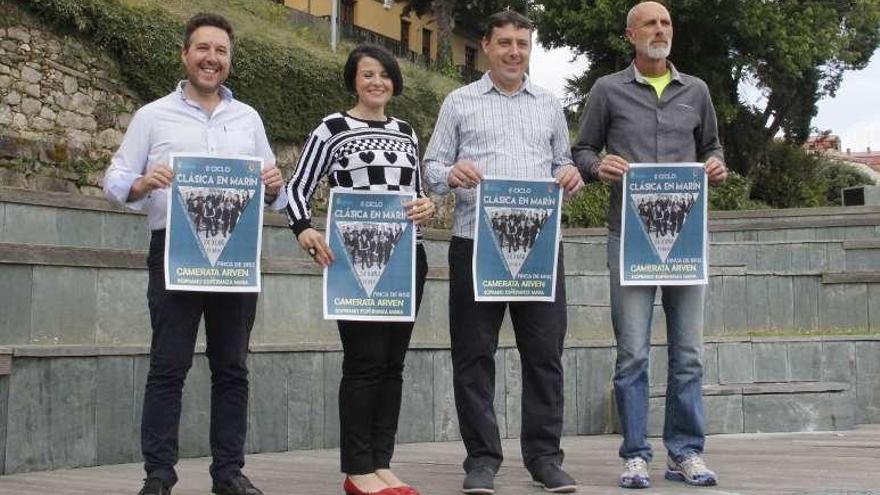 Presentación del concierto, ayer, en el Auditorio de Briz. // S.A.