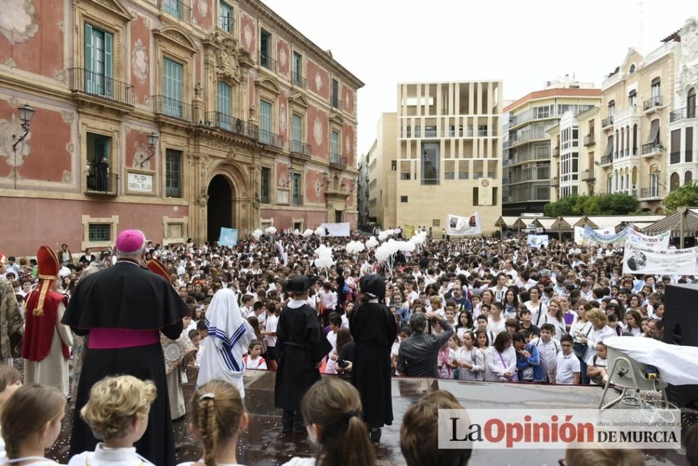 Fiesta de la Luz en la plaza Belluga de Murcia