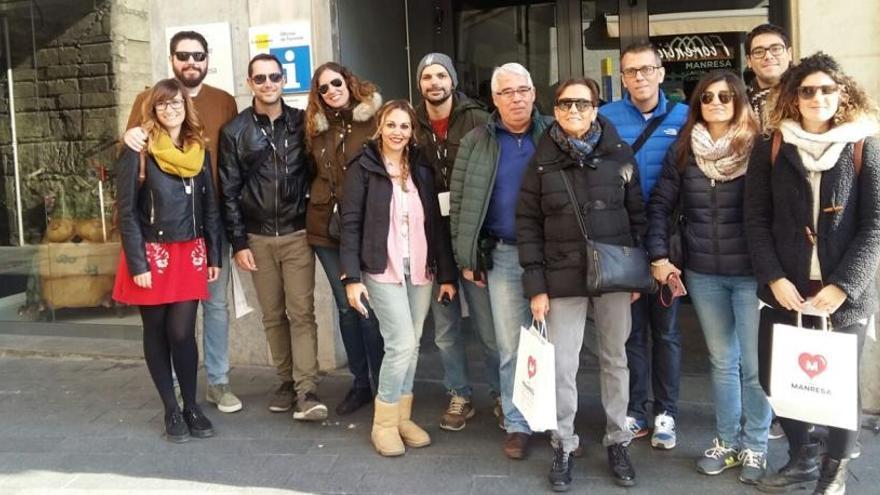 Imatge de la visita dels bloggers a Manresa