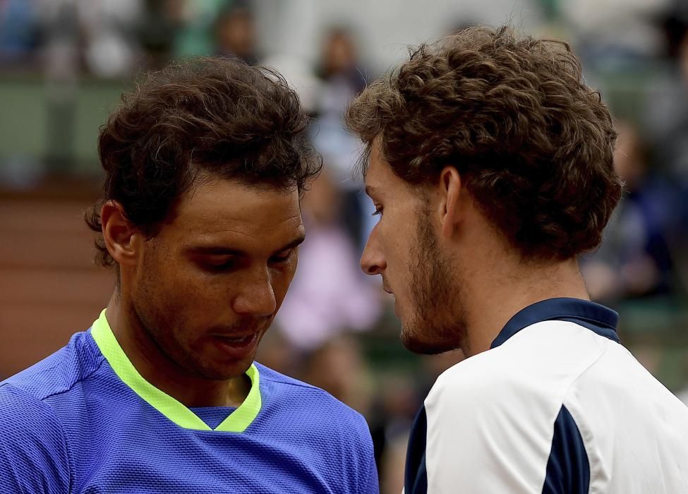 Partido de cuartos de final de Roland Garros entre Nadal y Carreño