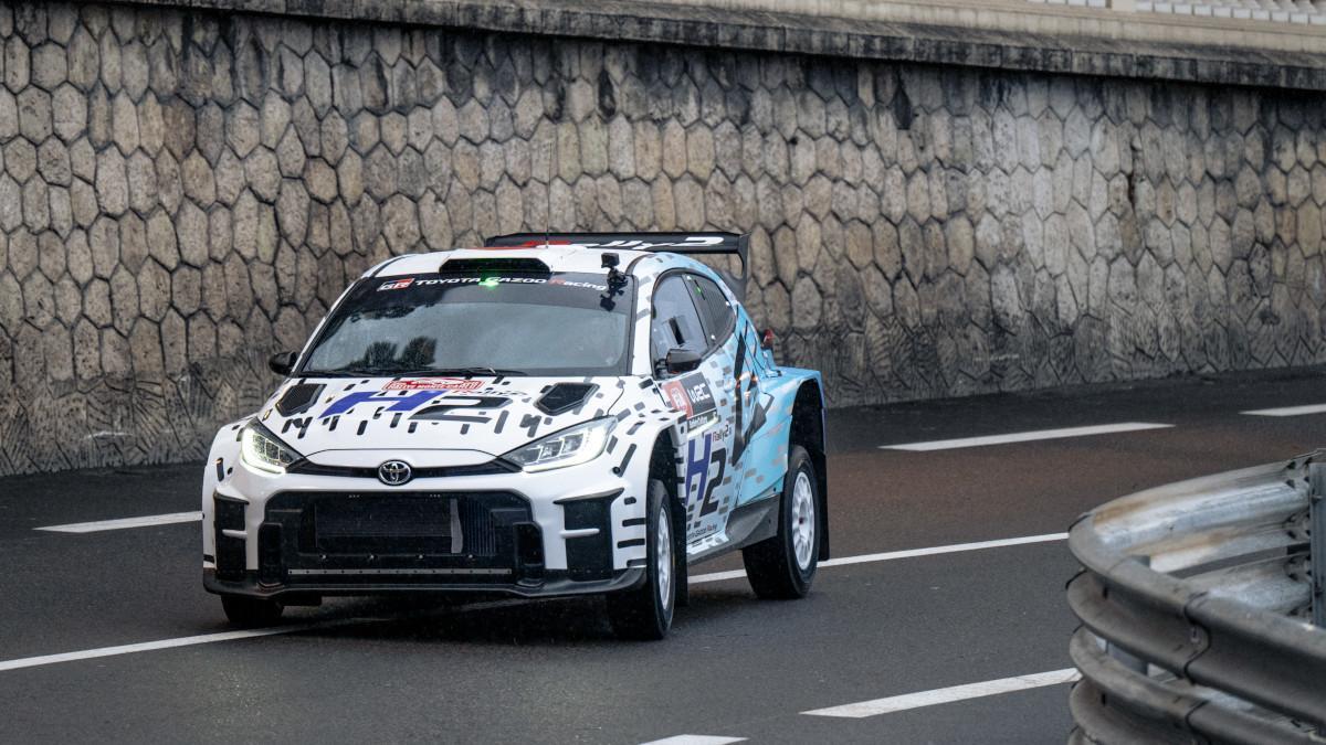 El Toyota GR Yaris Rally2 H2 Concept en el circuito del Gran Premio de Mónaco