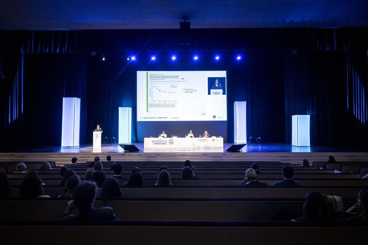 Primera jornada del Congreso de Psiquiatría en Zaragoza, este jueves.