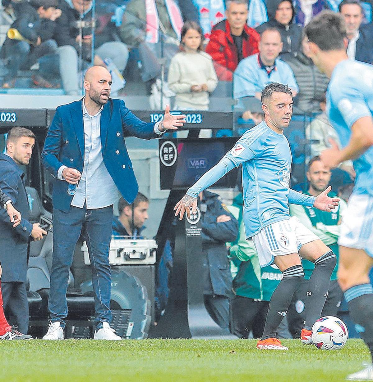 El entrenador del Celta, Giráldez