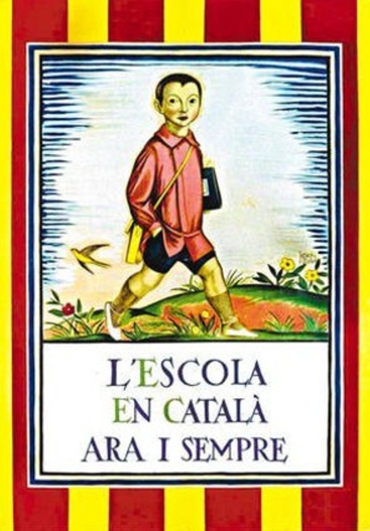 Cartell que reivindica el català ara i sempre.