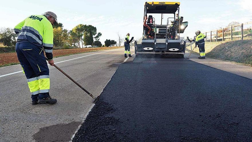 Comencen els treballs de la carretera de Banyoles a Crespià