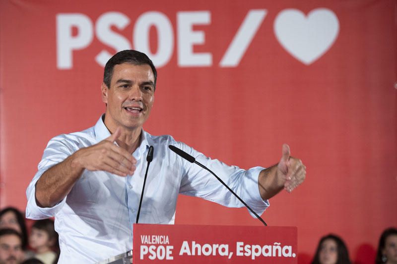 Mitin de Pedro Sánchez en València