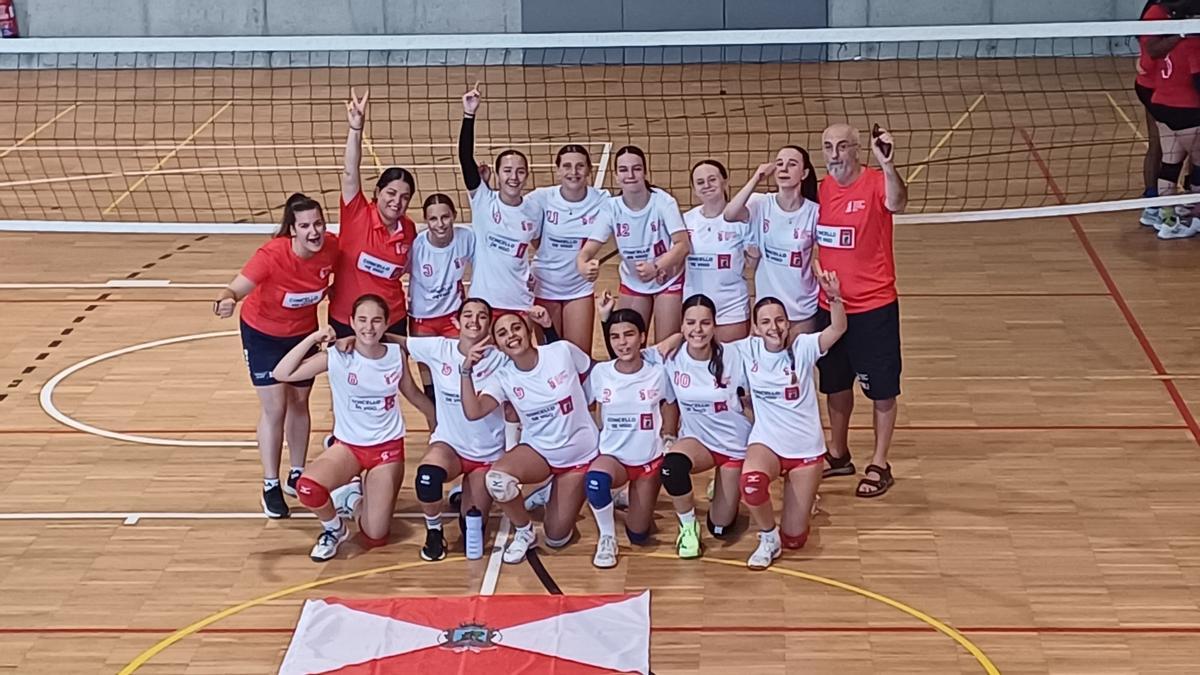 La selección viguesa de voleibol.