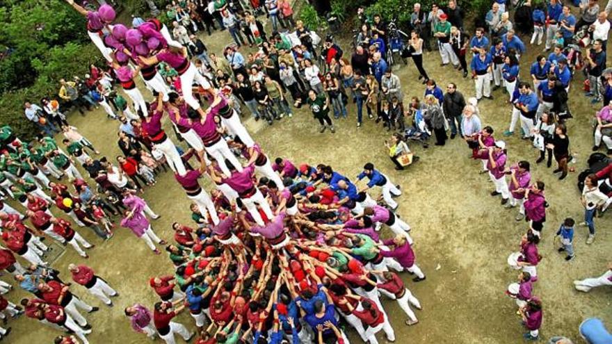 Una de les últimes actuacions dels castellers igualadins