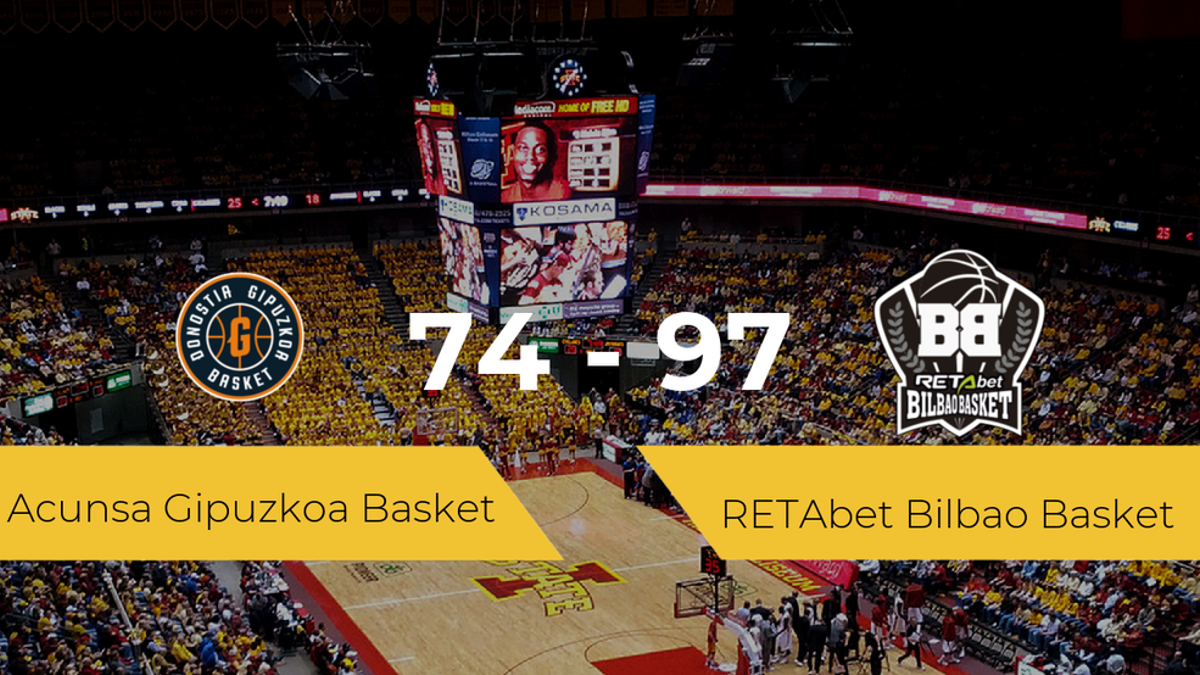 El RETAbet Bilbao Basket logra ganar al Acunsa Gipuzkoa Basket (74-97)