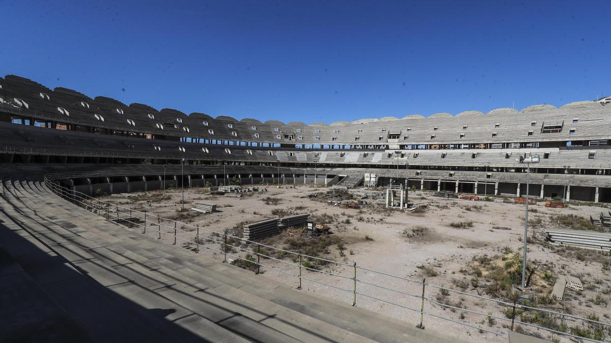 Imagen de las obras del Nou Mestalla desde dentro