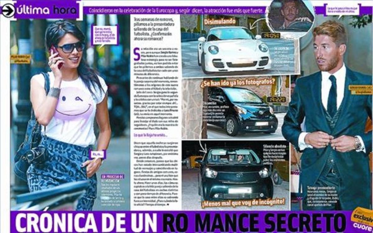 Ramos, amb JLo, de matinada. A dalt, ell i Pilar Rubio, a ’Cuore’. Ramos, amb JLo, de matinada. A dalt, ell i Pilar Rubio, a ’Cuore’.