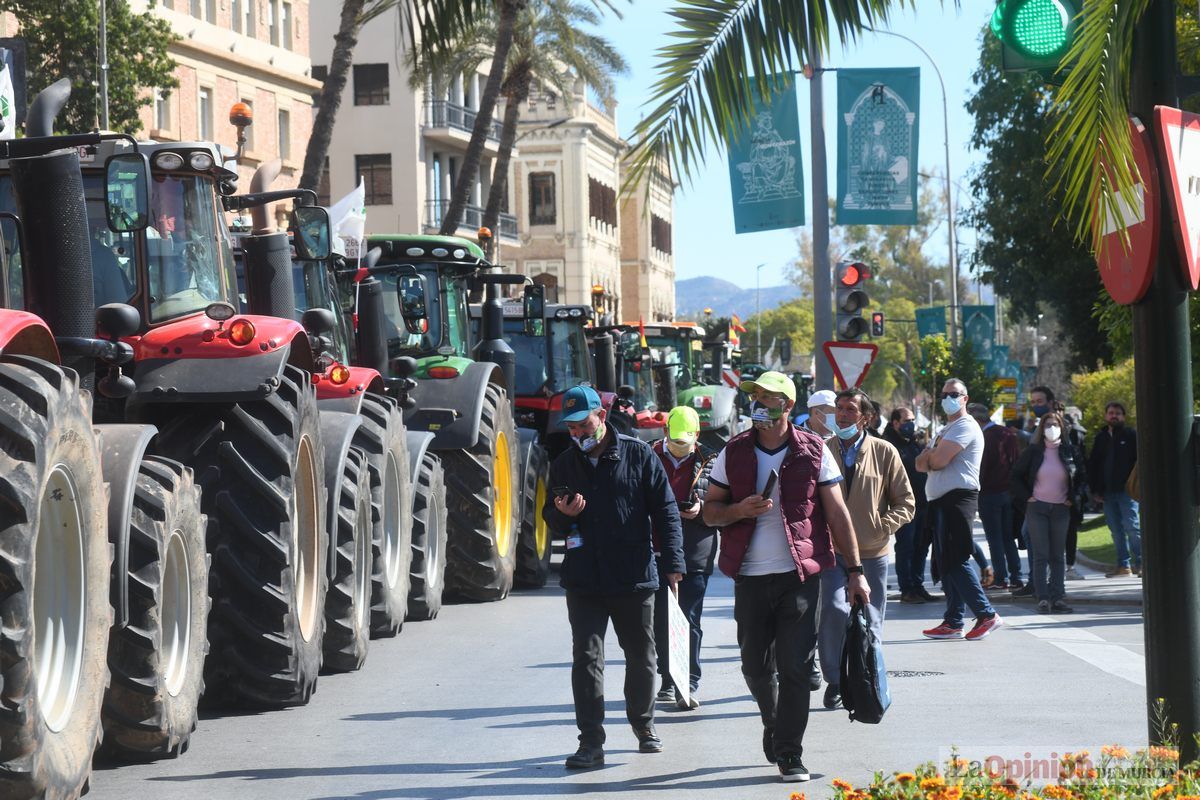 Miles de agricultores y ganaderos toman las calles de Murcia