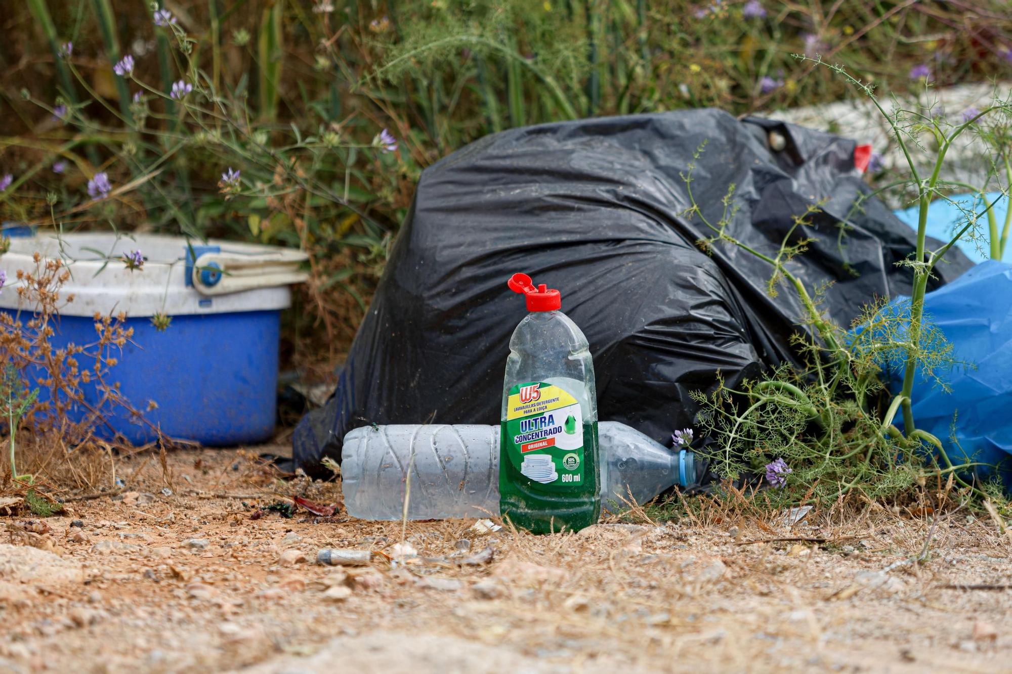 Poblado chabolista en la zona del recinto ferial de Ibiza