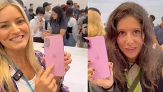 Las tiendas de Apple abarrotadas con el nuevo Iphone 16 de colores: '¡Es el móvil de la Barbie!'