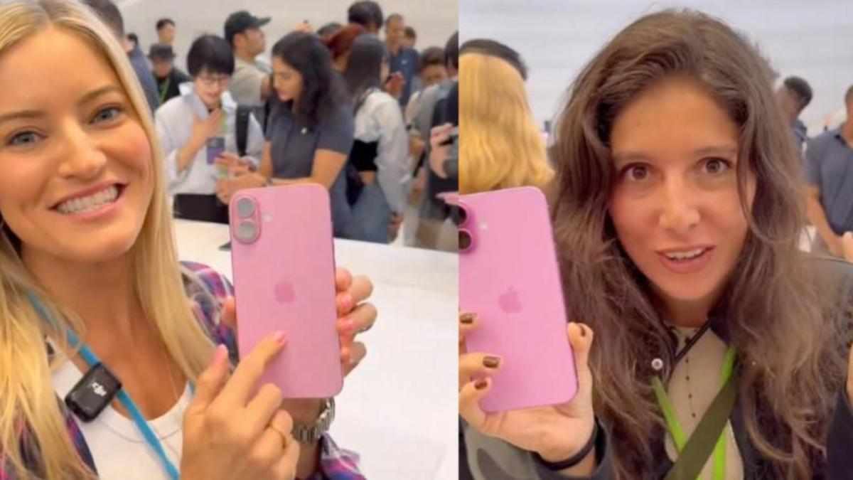 Las tiendas de Apple abarrotadas con el nuevo Iphone 16 de colores: "¡Es el móvil de la Barbie!"