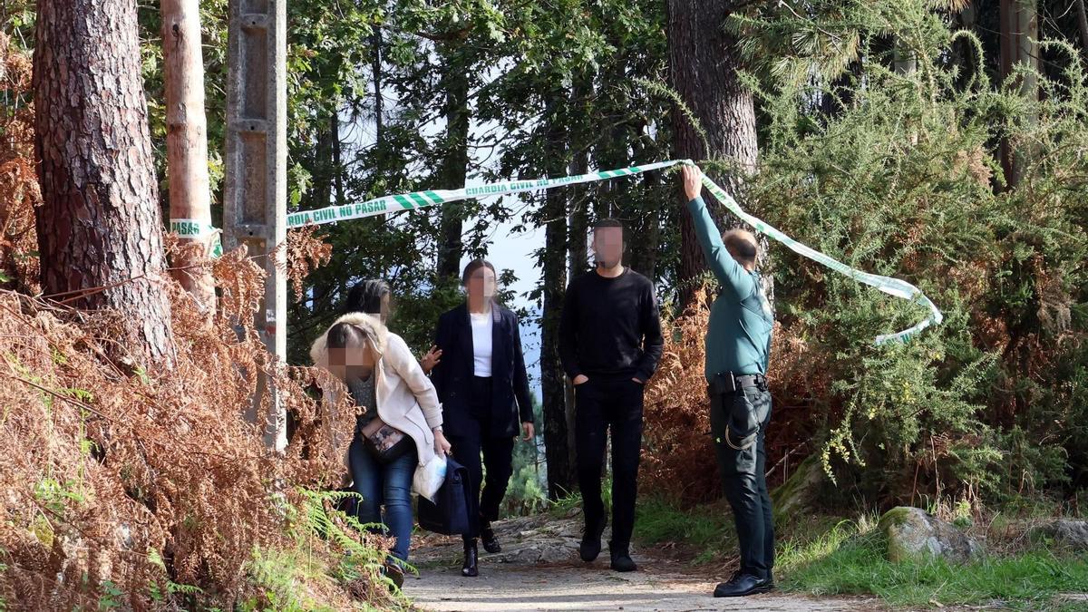 Despliegue de la Guardia Civil en Baiona por la investigación de un posible crimen machista