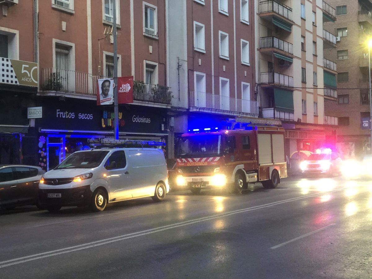 Los bomberos, en la zona.