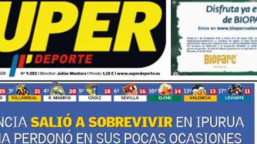 Esta es la portada de SUPER de este martes