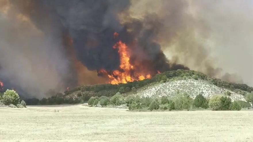 Vídeo del incendio en la Sierra de Alcubierre enviado por un vecino de Perdiguera