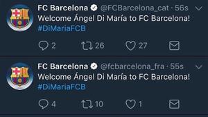 El Barça fue pirateado en Twitter