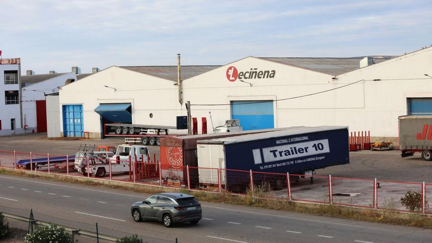 Vista exterior de la fábrica de Leciñena, ubicada en Utebo y que tiene cerca de 80 trabajadores.