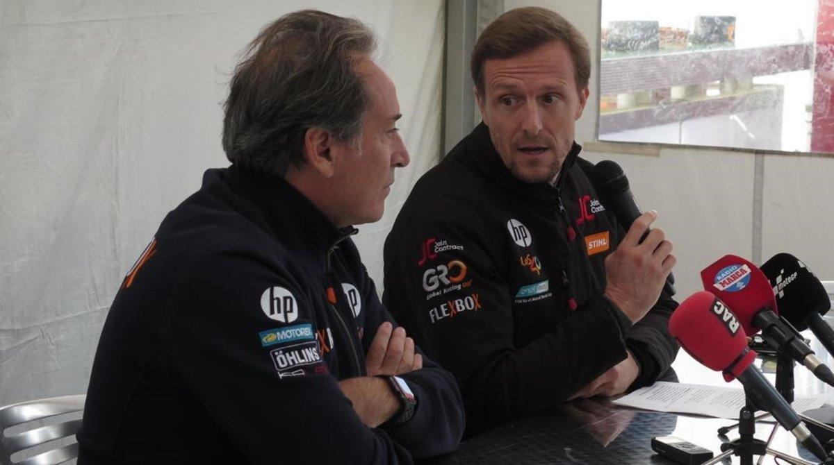 Sito Pons y Sete Gibernau, el pasado sábado, en el circuito valenciano de Cheste.