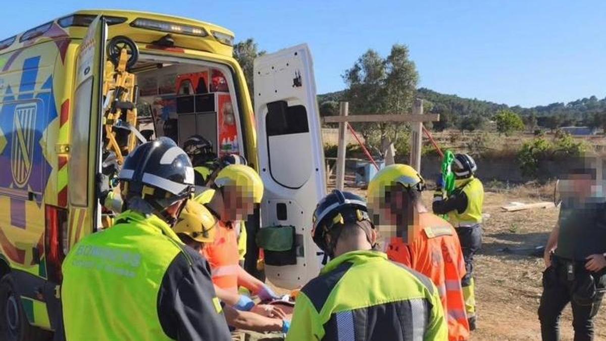 Imagen de los bomberos en rescate