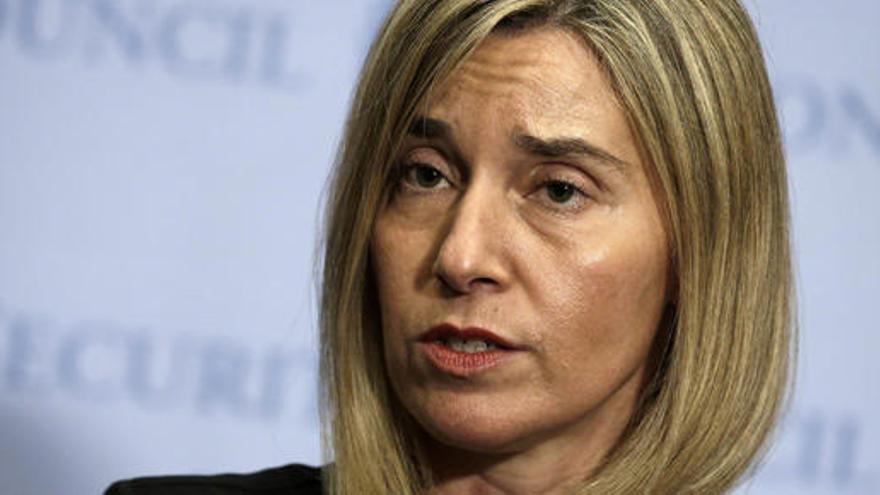 Federica Mogherini, jefa de la diplomacia europea.