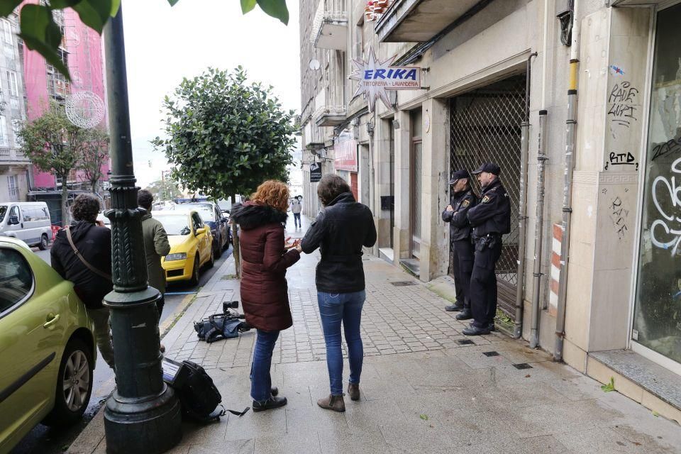 Herida grave tras ser apuñalada en Vigo. // R. Grobas