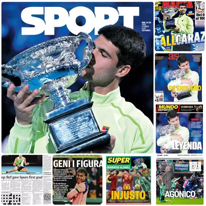 La prensa deportiva se rinde ante Alcaraz