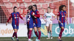 Guilia Dragoni celebrando el primer gol ante el Funda