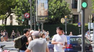 Un termómetro indica una temperatura de 41ºC durante la cuarta ola de calor del verano, a 22 de agosto de 2023