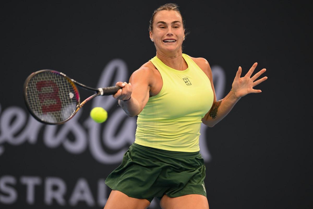 Sabalenka, durante el Abierto de Brisbane