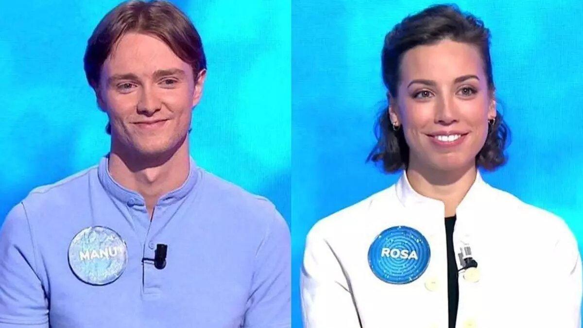 Manu y Rosa durante un programa de Pasapalabra