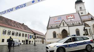 Archivo - Policía de Croacia en la capital, Zagreb