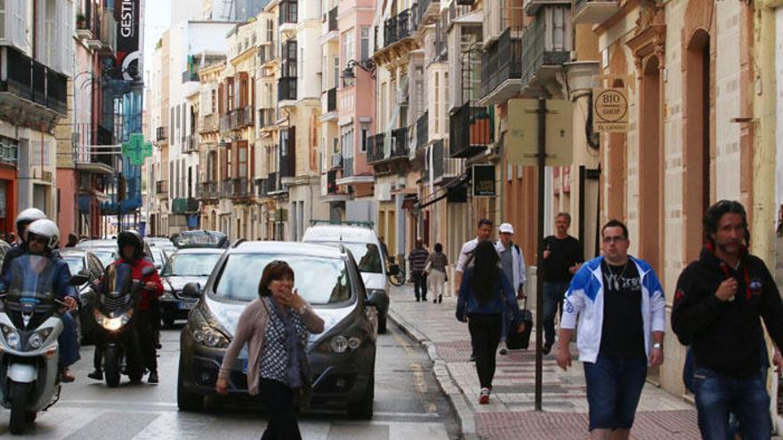 La concurrida calle Carretería, en el centro de Málaga.