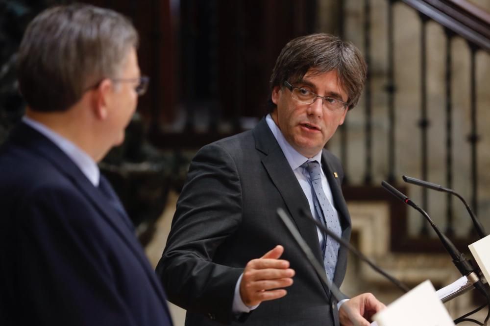 Cumbre bilateral entre Puig y Puigdemont en Valencia