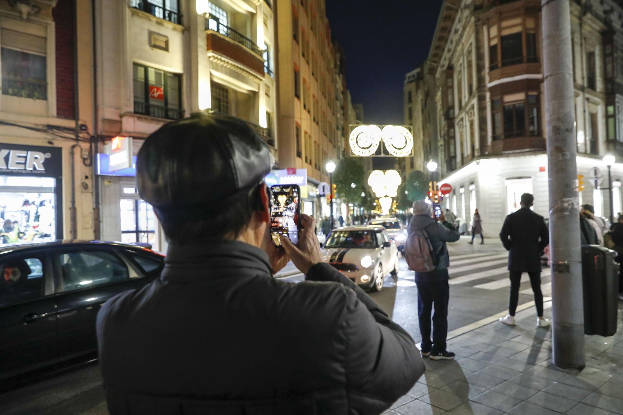 Encendido de las luces navideñas en Gijón