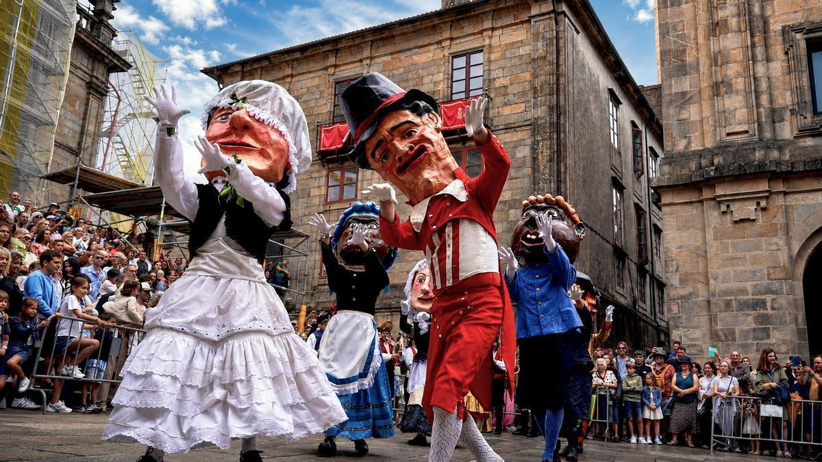 Gigantes y Cabezudos 2026: los personajes más entrañables regresan a Santiago
