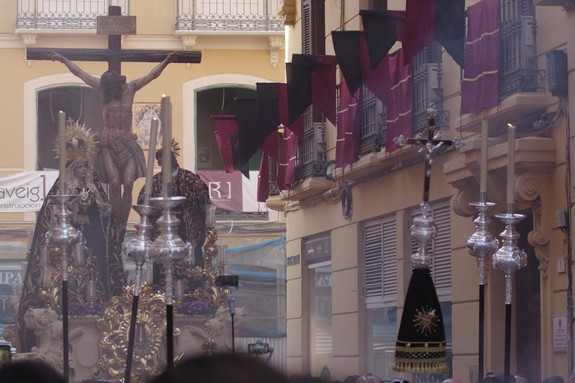Procesión de la hermandad del Puerto de la Torre por el Centro de Málaga