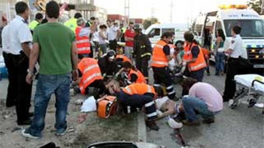 Dos muertos y siete heridos arrollados por un coche en Huesca