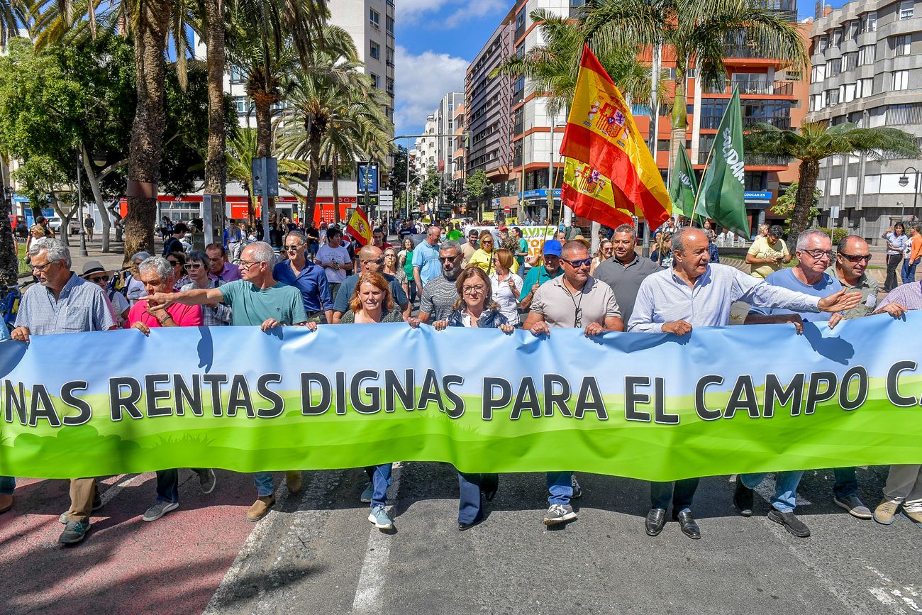 Tractorada del sector primario en Las Palmas de Gran Canaria (21/02/24)