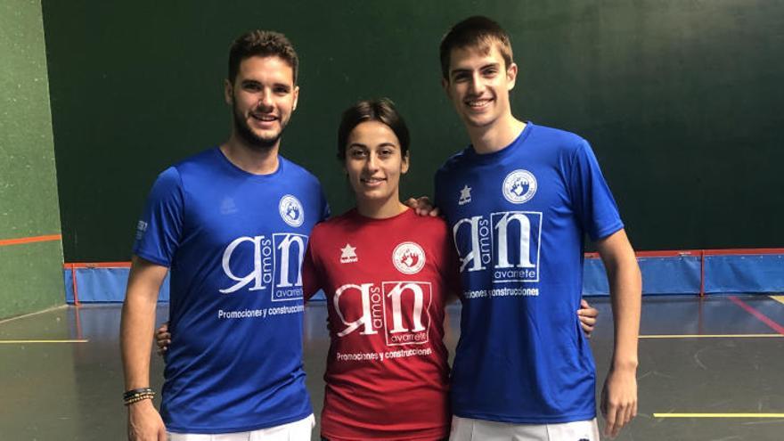 Molina, Simón y Vidal, campeones de Europa de frontenis.