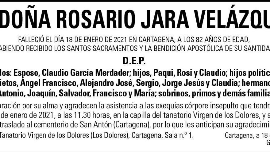 Dª Rosario Jara Velázquez